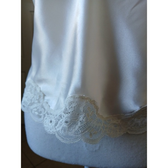 Vintage Victoria's Secret Beige Lace Trim Satin Cami Tank Top Y2K 90's Medium - Picture 8 of 14